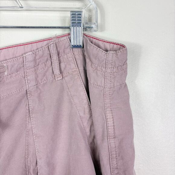 Anthropologie Pilcro Linen Blend High Waisted Wide Leg Utility Silky Cargo Pants - Picture 6 of 13